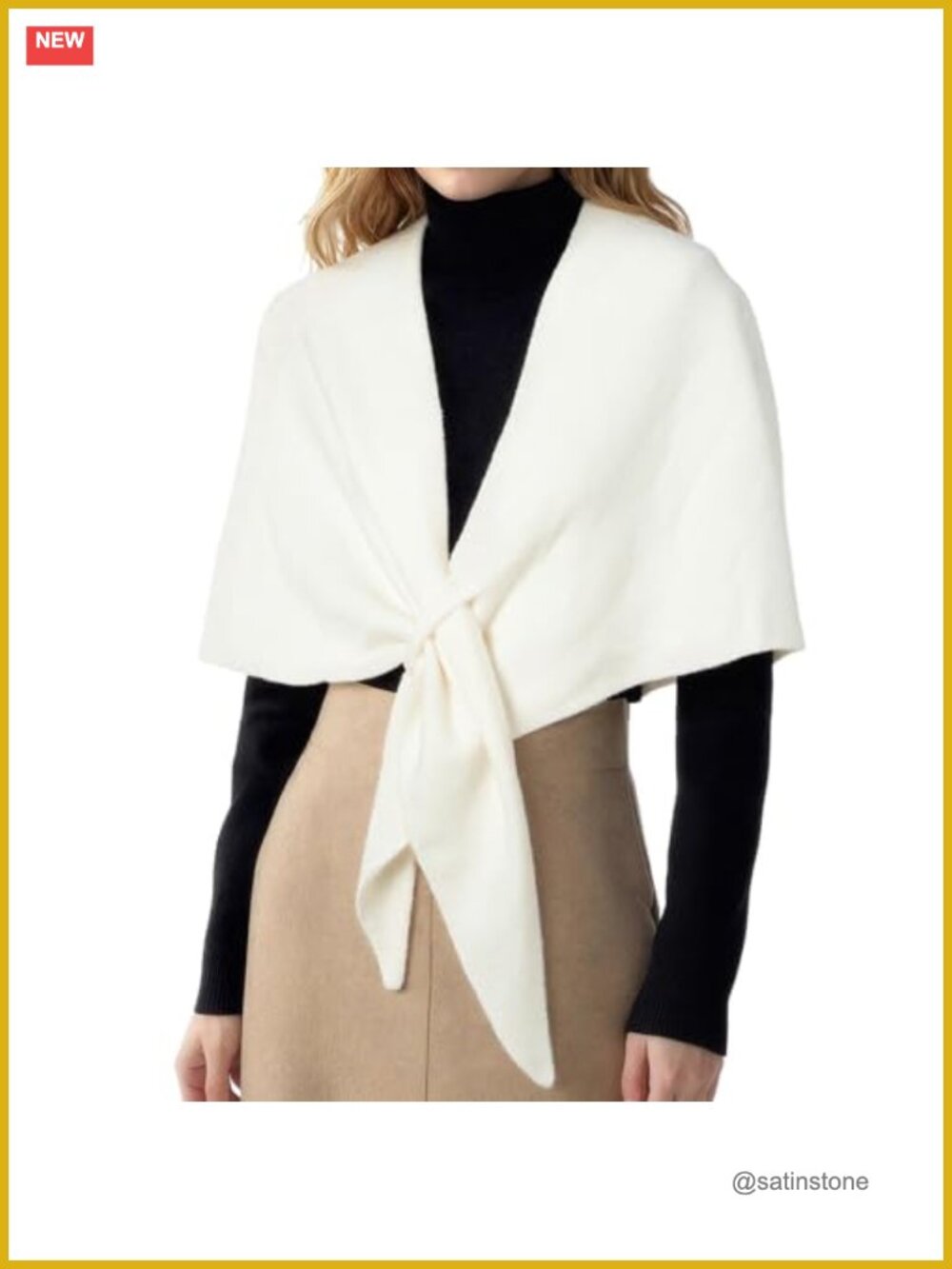 Knit Shawl Wrap Women Pashmina Triangle Cape Sweater Scarf Fall Winter